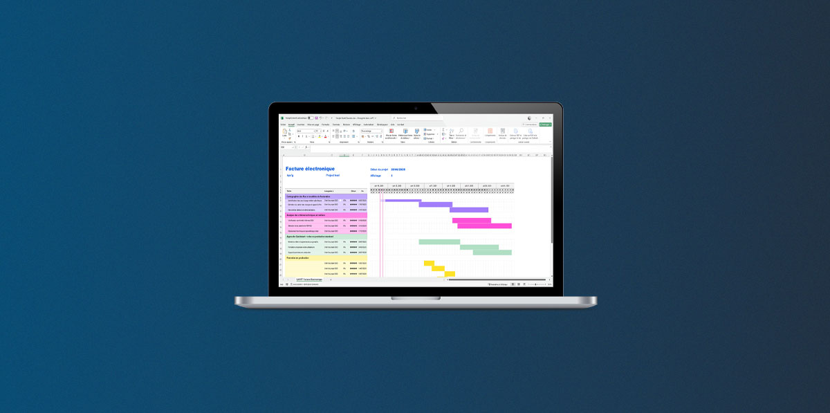 Diagramme de Gantt - Réforme de la facturation électronique